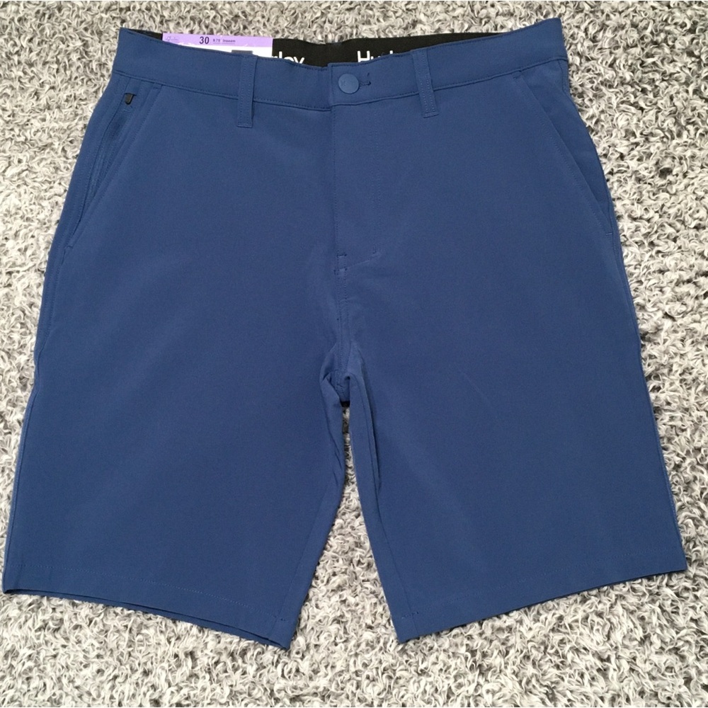 Hurley Hybrid Mens 30 Blue Comfort Waist Water Repellent 4-Way Stretch Short